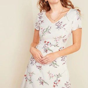 Fit & Flare V-Neck Dress - Small